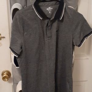 Hollister grey epic flex polo